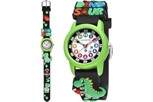 VTAIGE Kids Watch, Cute 3D Cartoon Toddler Watches, Waterproof Analog Learning-to-Tell-Time Watch with Soft Silicone Band – Fun Educational Gift for Boys & Girls Ages 3-8