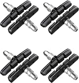 AGPTEK 4 Pairs 70mm V Brake Pads with Hex Nuts Spacers for Road MTB