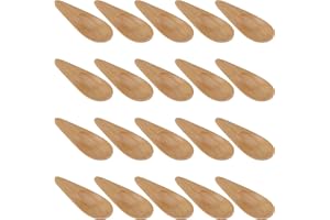 HAKZEON 20 PCS Mini Wooden Spoons, Small Salt Spoon with Short Handle, Small Wooden Spoons for Spice Jars Loose Tea Leaves Ca