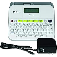 Brother P-Touch Label Maker, Versatile Easy-to-Use Labeler, PTD400AD, AC Adapter, QWERTY Keyboard, Multiple Line Labeling, Wh