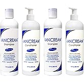 Vanicream Shampoo and Conditioner Set For Sensitive Skin - Dermatologist Tested - Set of 4 (2 Each) (12 Oz)