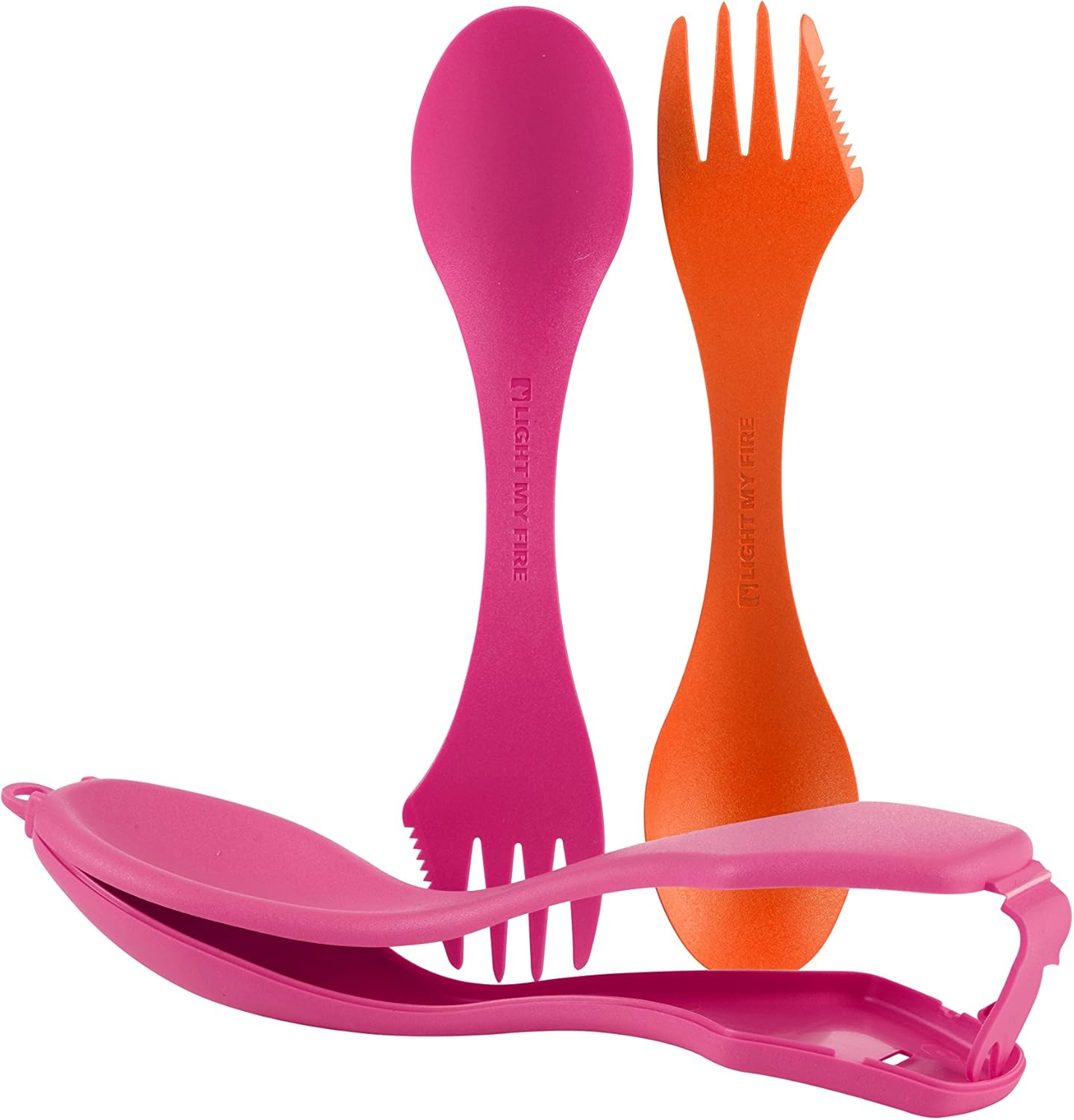 Amazon Sporks N Case Orange Fuchsia Light My Fire ライトマイファイヤー ナイフ フォーク スプーン