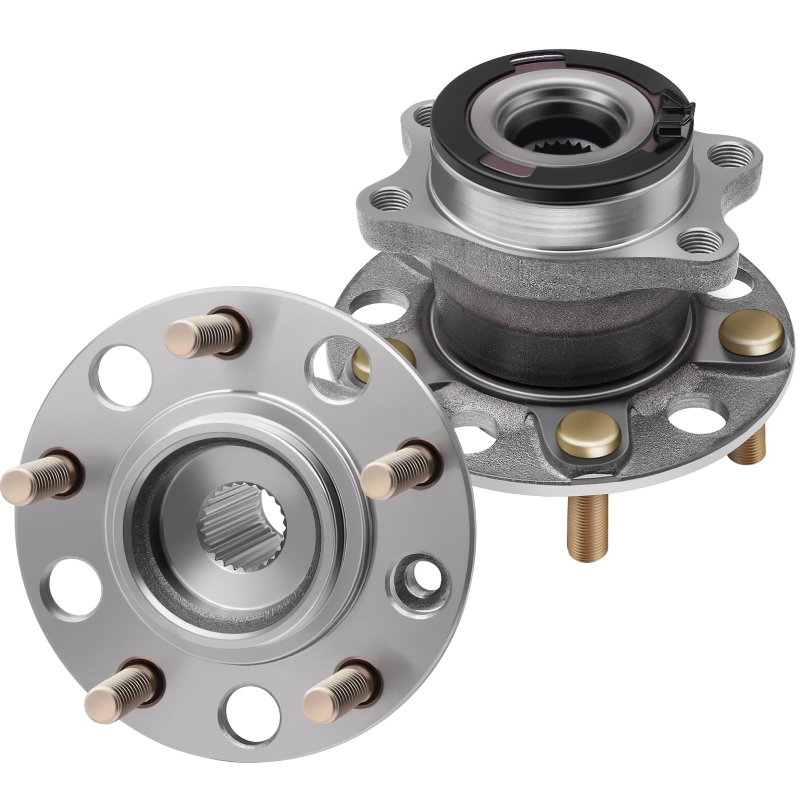 Photo 1 of ECCPP Replacement For Wheel Bearing and Hub Assembly For Dodge Caliber For Jeep Compass Patriot 2007 2008 2009 2010 2011 2012 2013 2014 Wheel Hub Bearing 5 Lugs W/ABS (512333x2)