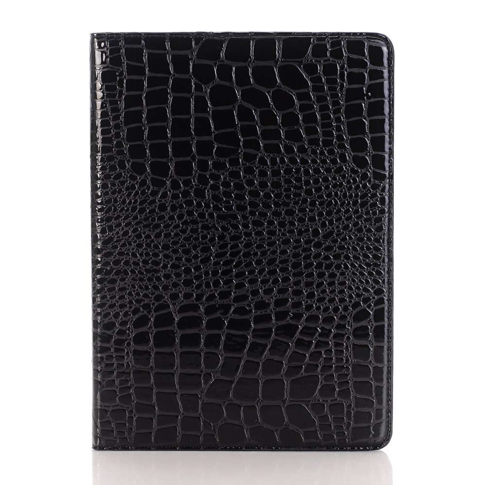 iPad 9th 8th 7th Gen 10.2 inch Case for Women, iPad Air-3/iPad Pro-2 10.5 inch Case, DMaos Crocodile Synthetic Leather Stand Folio Smart Cover - Black — image 1