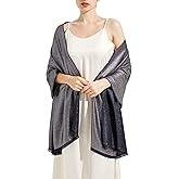 Sparkling Metallic Pashmina Shawl Wraps Scarf for Evening Party Bridal Wedding Formal Dresses