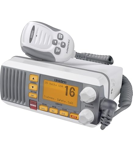 Uniden ES UM525 White VHF RADIO - Submersible Marine TESTED - Max