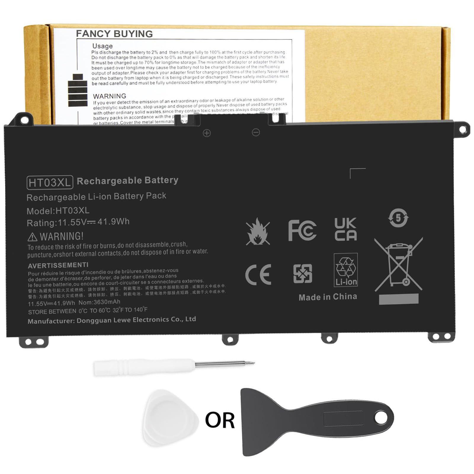 HT03XL L11119-855 Battery for HP Pavilion 14-CE 14-CF 14-DF 14-DQ 14-DK 14M-DH 15-CS 15-DA 15-DB 15-DW 15-DY 17-by 17-CA,15-DA0014DX 15-CS0053CL HSTNN-UB7J HSTNN-DB8R HT03041XL L11421-542 L11421-2C2