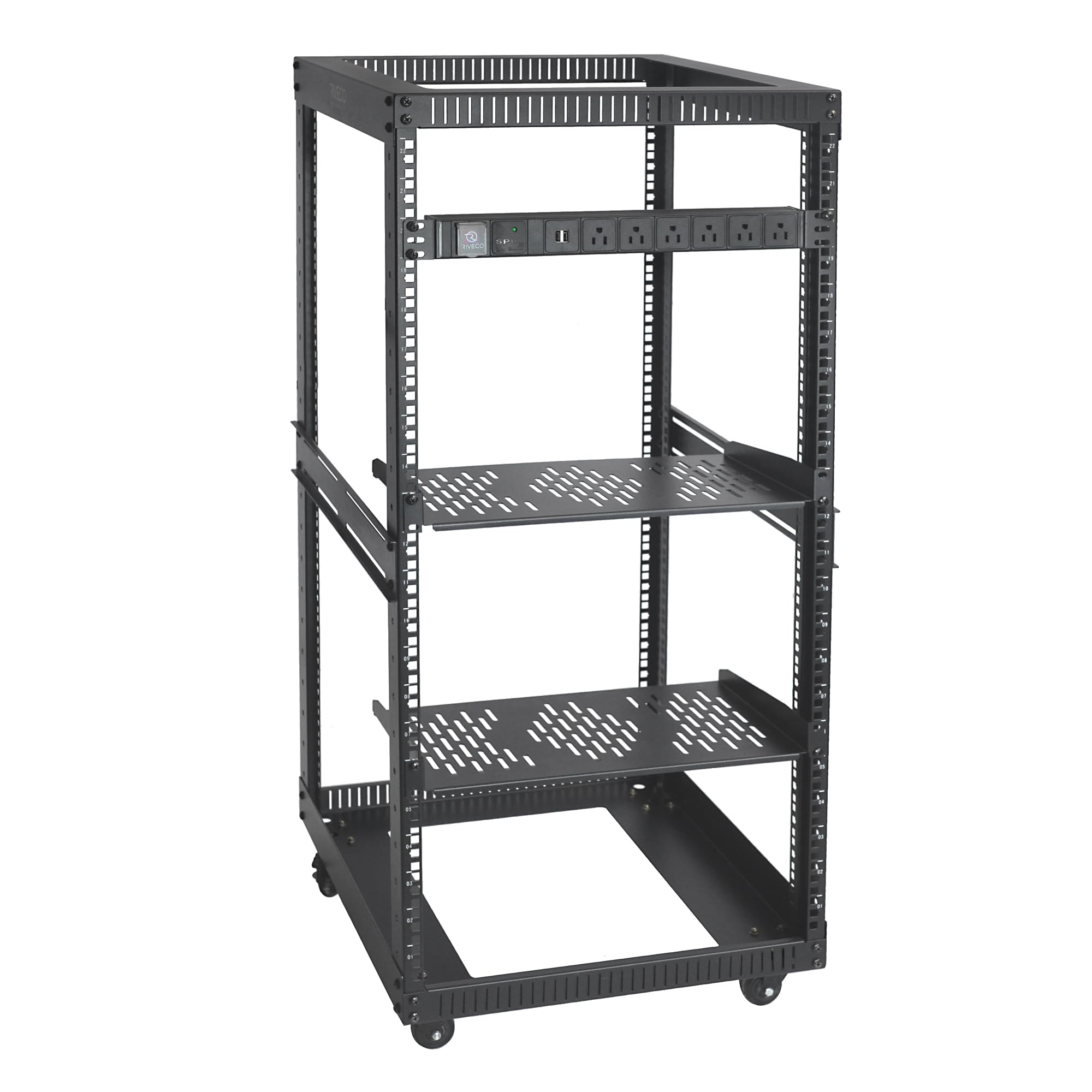 Mua RIVECO 22U Open Frame Server Rack with Brake Casters +19