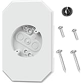 Siding Mounting Kit, Siding Mount Block, Outdoor Light Mounting Block with Built-in Electrical Box, Light Mount Plate for 4 inch and 1/2 inch Lap Double, White