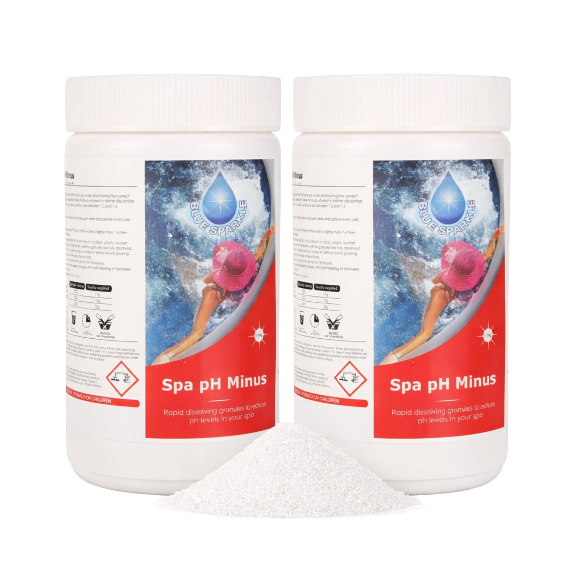 3 kg pH Minus Reducer Granules for Hot Tubs, Above Ground and Paddling Pools, pH Level Decreaser for Spa and Pool Water Balance, Reduces Alkalinity, Improves Water Quality and Chlorine Efficiency