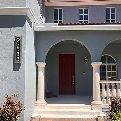 White Address Numbers - 5 Inch Modern Floating