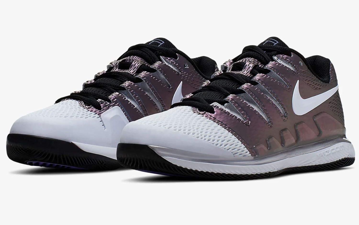 nike women's air zoom vapor x tennis shoes white and black