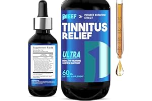 PIEEF Tinnitus Relief for Ringing Ears, Effective Tinnitus Relief Drops, Natural Herbal Tinnitus Supplement Reduce Ear Clicking Buzzing, Improving Hearing for Men and Women, 60ML/2Fl Oz