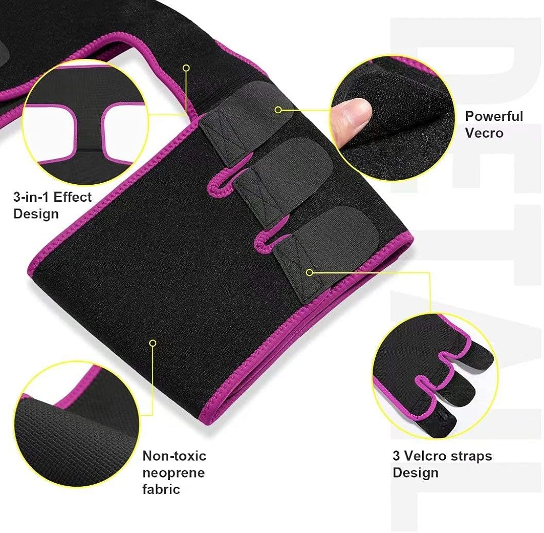 Waist and Thigh Trainer Butt Lifter Neoprene Hip Raise Thigh Slimmer Sweat Trimmer Plus Size Women and Men Workout: Clothing