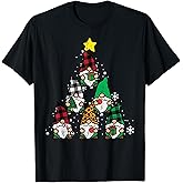 Gnomes Christmas Tree Funny Xmas Holidays Men Women Kids T-Shirt