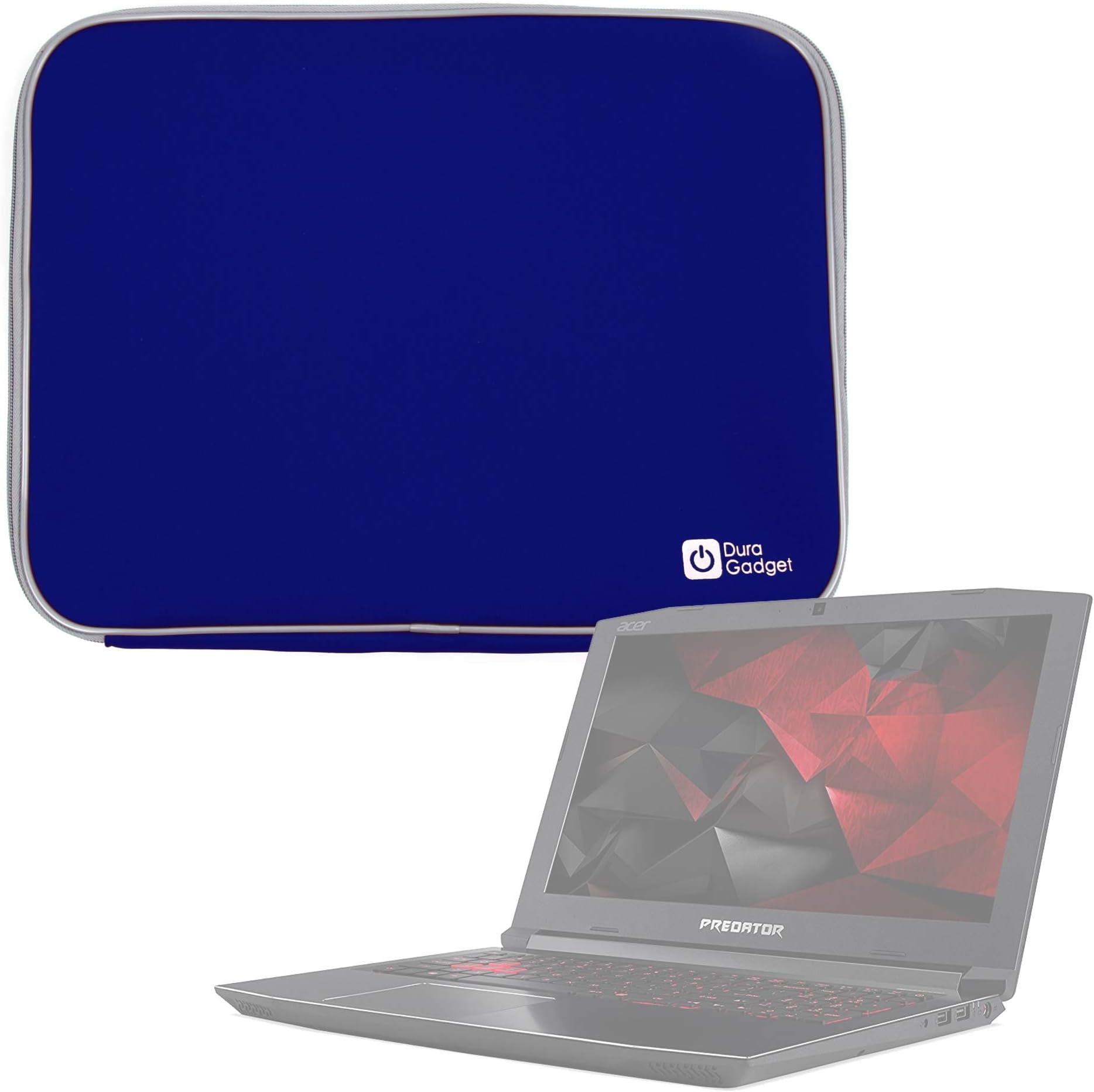 DURAGADGET Blue Laptop Case Water Resistant Neoprene Compatible with the Acer Predator Helios 300 G3-571-77QK