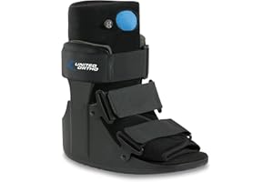 United Ortho USA14115 Short Air Cam Walker Fracture Boot, Medium, Black