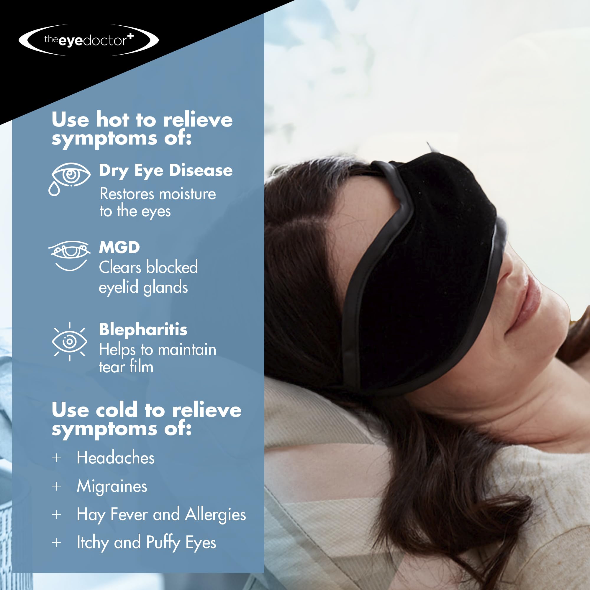 The Eye Doctor Essential – Hot Eye Compress Heat Bag for Dry Eye, Blepharitis and MGD - Safe to Heat in a Microwave – Hot and Cold Eye Compress