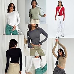 Abardsion Women's Long Sleeve Shirts Spring 2025