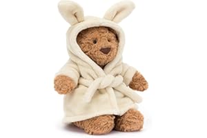 Jellycat Bartholomew Bear with Bathrobe Stuffed Animal, 10 inches - Teddy Bear Plush - Soft & Huggable - Classic Children's Gift