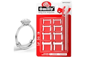 Omilly Filled Metal Ring Guard for Loose Rings, Invisible Ring Size Adjuster, Fits Ring Width 1.3mm-10mm, Easy to Use, 12 Pack with 4 Sizes, Secure Fit for Women & Men-Silver