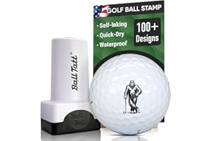 Ball Tatt - Golf Ball Stamp - Self-Inking Marker - Quick-Dry Permanent Marking Tool, No Leaks or Refills, Reusable & Waterproof Golfing Stamper - Ideal Gift for Golfers, Dads, (Bigfoot Edition).