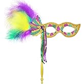 Zinniday Carnival Masks with Feathers - 2026 Carnival Masquerade Masks with Feather, Venetian Eyemask for Women