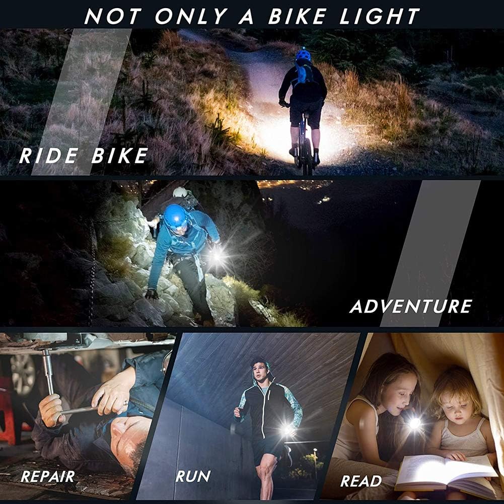 Quan Bike Speedometer with LED Bicycle Light, USB Rechargeable Front Light and Rear Light Set IP65 Waterproof Cycle Headlight with Smart Code Table Fits All Mountain & Road Bike (Black) : Sports & Outdoors
