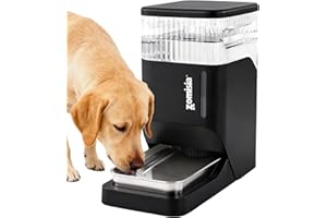 ZOMISIA Automatic Dog Water Dispenser 8L with Stainless Steel Bowl, Gravity Large Capacity Water Bowl for Dogs, 2 Gallon Pet Waterer 100% BPA Free, Black