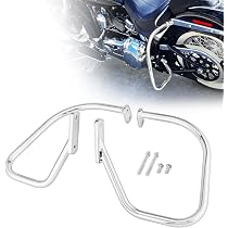thumbnail image 2 of Engine Guard Highway Crash Bar – Fit Harley Softail Deluxe FLSTN 2000-2017 – TCMT Chrome 2 of 5