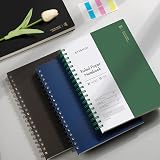 EMSHOI A4 Notebook 300 Pages Spiral 100gsm PVC Cover 21.5x27.9cm Coffee view 7
