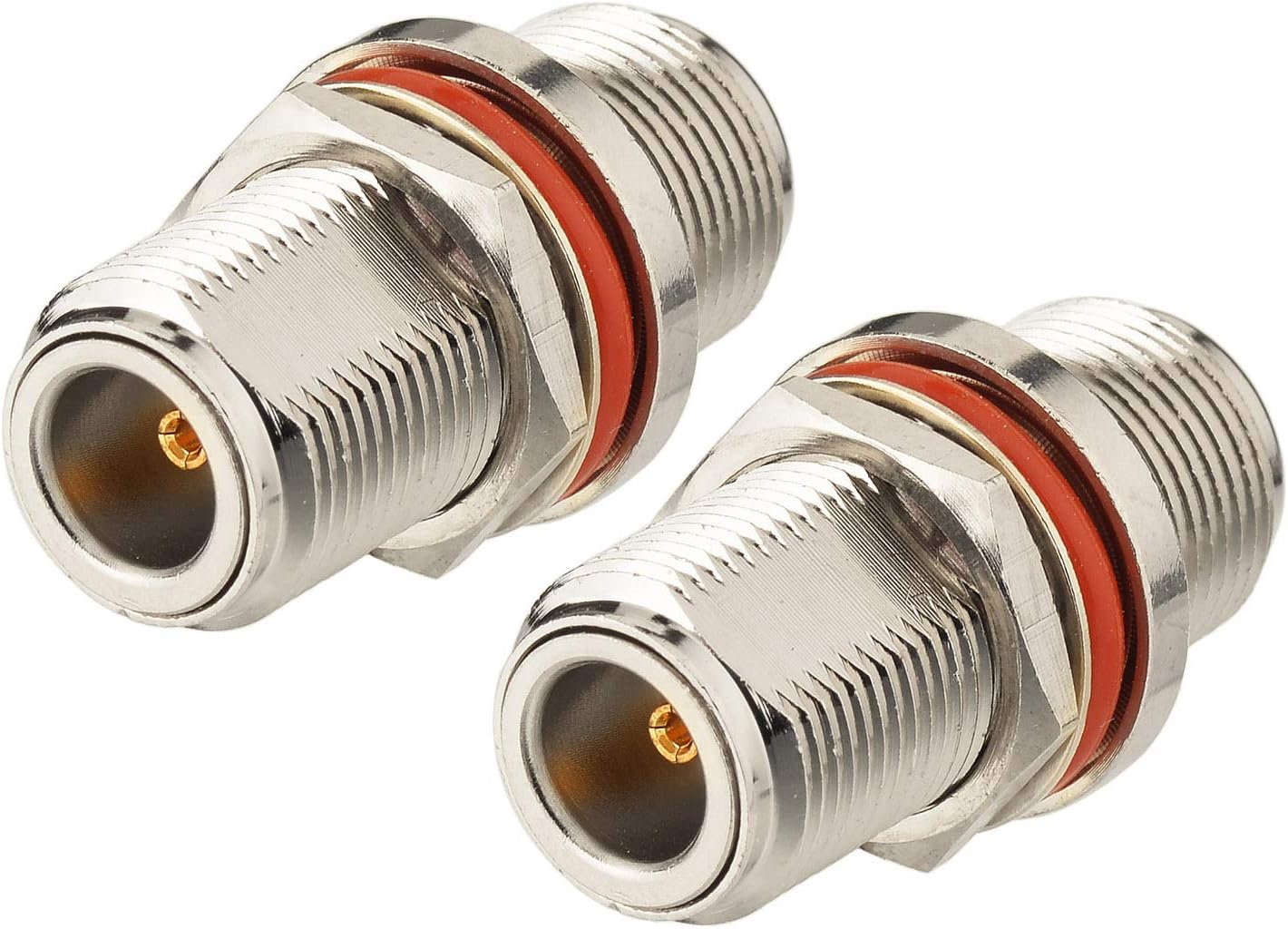 Bingfu N Female to N Female Adapter Bulkhead Mount 50 Ohm Copper Coaxial Connector Adapter (2-Pack) Compatible with 4G LTE Cellular Router Gateway Ham Radio Amateur Radio - Image 4