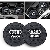 Car Cup Holder Coaster for Recessed Silicone Cupholder Coaster Interior Accessories 2.75in 2Pieces Black