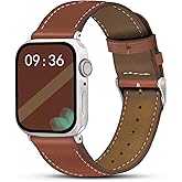Biggyboom Genuine Leather Band Compatible with Apple Watch Bands for Women Men 49mm 46mm 45mm 44mm 42mm 41mm 40mm 38mm, Soft Leather Replacement Strap for iWatch Ultra/SE/Series 11 10 9 8 7 6 5 4 3 2 1