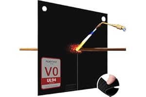 Matace 12 Pack 10x10 1/5"(5mm) Thickened Fireproof Welding Pad, Brazing Blanket with Slotted Hole for Pipe Soldering, Fire Resistant Carbon Felt Fabric, Heat & Spark Protection for HVAC, Plumbing