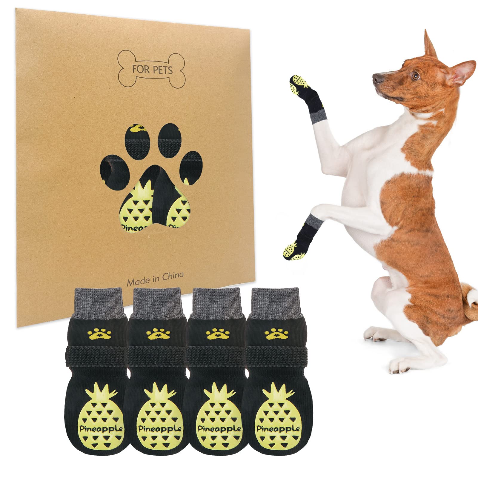 BEAUTYZOO Non-slip Dog Socks for Hardwood Floors, Small, Medium and Large Seniors and Old Dogs, Paw Pads 2 Pairs - Traction Control Non-Slip Puppy Socks Prevent Licking, — image 1
