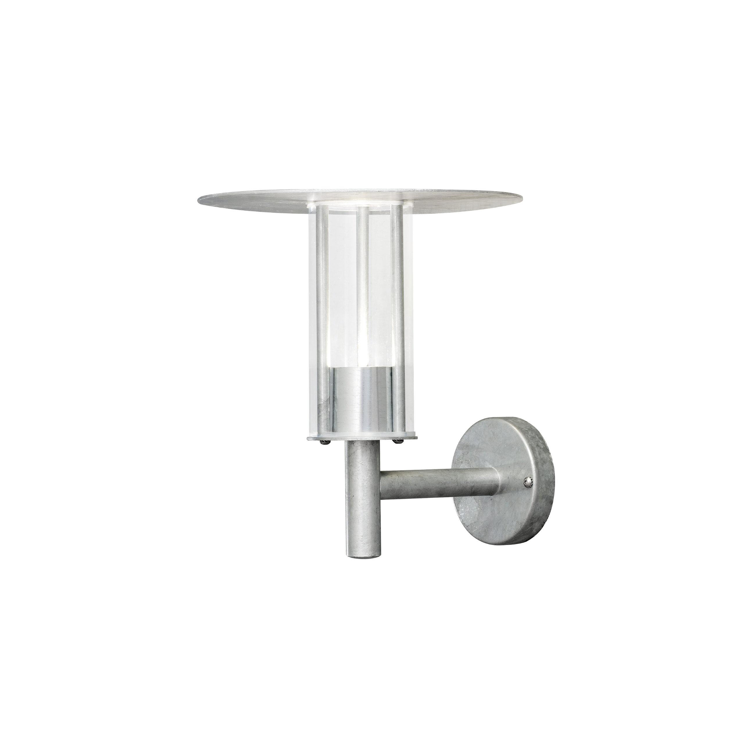 Konstsmide 700-320 Mode Wall Light / High Power 8 W Replaceable LED / Polycarbonate Lens / RAW Galvanised Steel — image 1