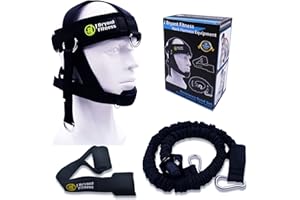 J Bryant Neck Harness Head - Weight Lifting with Resistance Tube Bands - Door Anchor Set Adjustable Neck Training Strap Exercise Equipment