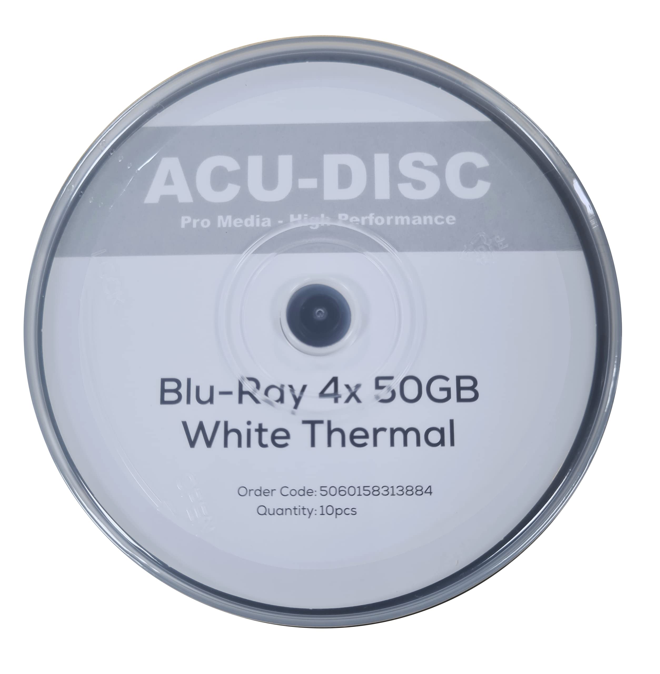10 Pack ACU-DISC BD-R DL 4x 50GB White Thermal Blu-Ray A-Grade