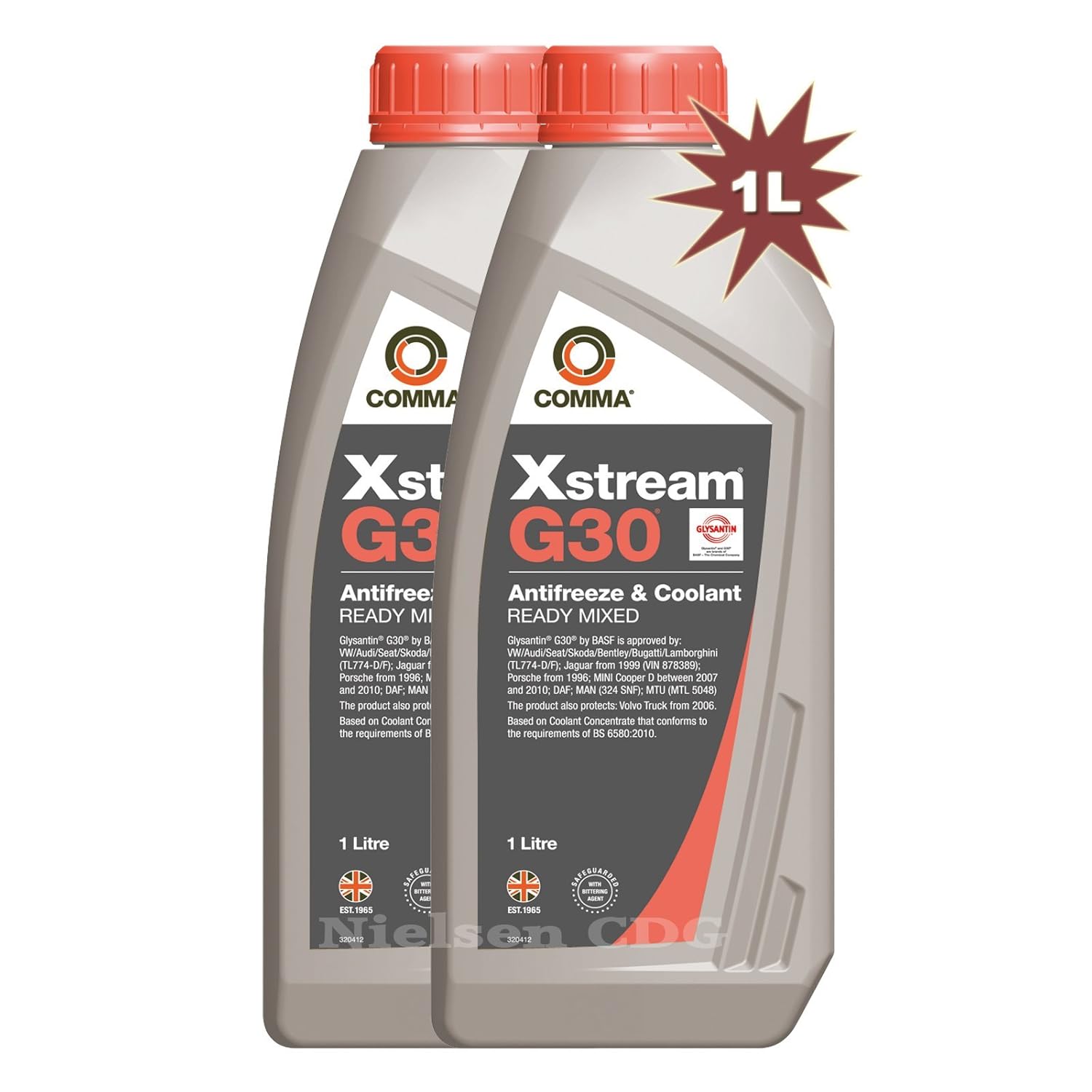 Comma Xstream G30 Ready Mix Antifreeze & Coolant 2x1L= 2 Litre: Amazon.co