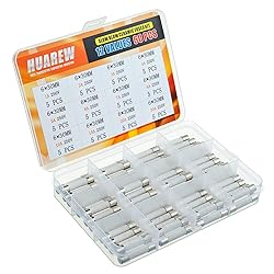 HUAREW 12 Values 60 Pcs 6 x 30 mm T 1A 2A 3A 4A 5A
