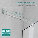 EMKE 700-1200mm Shower Screen Support Bar Wet Room Glass Bracket 8-10mm Chrome view 3