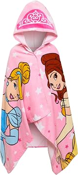 Disney Princess Hooded Towel 100% Cotton Large Poncho Kids Bath Beach Wrap view 1