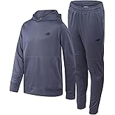 New Balance Boys Sweatsuit Set - 2 Piece Tech Fleece Hoodie Sweatshirt and Jogger Sweatpants Tracksuit Set for Boys (2T-16)