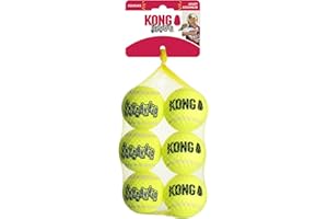 KONG Air Dog SqueakAir Dog Toy Tennis Balls, Medium (6 Pack)