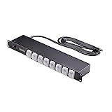 StarTech.com 8-Outlet Horizontal Rack Mount PDU, 1U