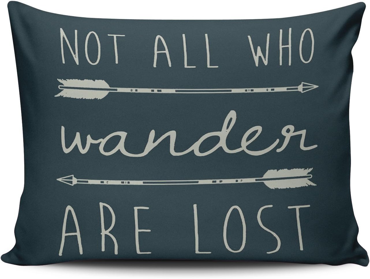 amazon com salleing custom hot romantic navy quotes with arrow not all who are lost decorative pillowcase pillowslip throw pillow case cover zippered one side printed 12x16 inches home kitchen amazon com