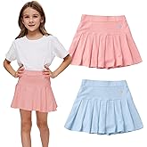 SIAEYINFY Girl Skorts Skirt Kids Casual Stretch Waist Skater Skirt Athletic Uniform Skorts