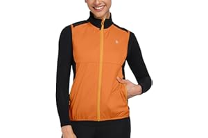 Little Donkey Andy Windproof Sleeveless Vest Jacket for Women, Water-Repellent Stretch Sports Vest for Cycling, Running