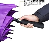 ACEIken Golf Umbrella 68 Inch Windproof Double Canopy Automatic Purple view 5